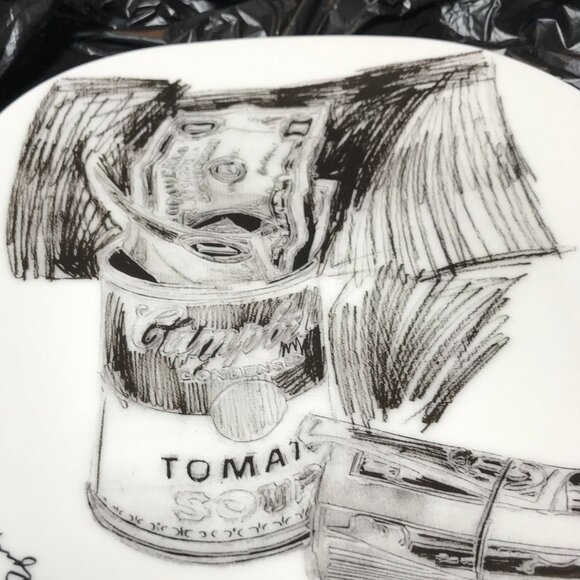 Andy Warhol Campbell's Soup Can & Dollar Bills Plate Numbered & Signed 518/5000 - Picture 13 of 14